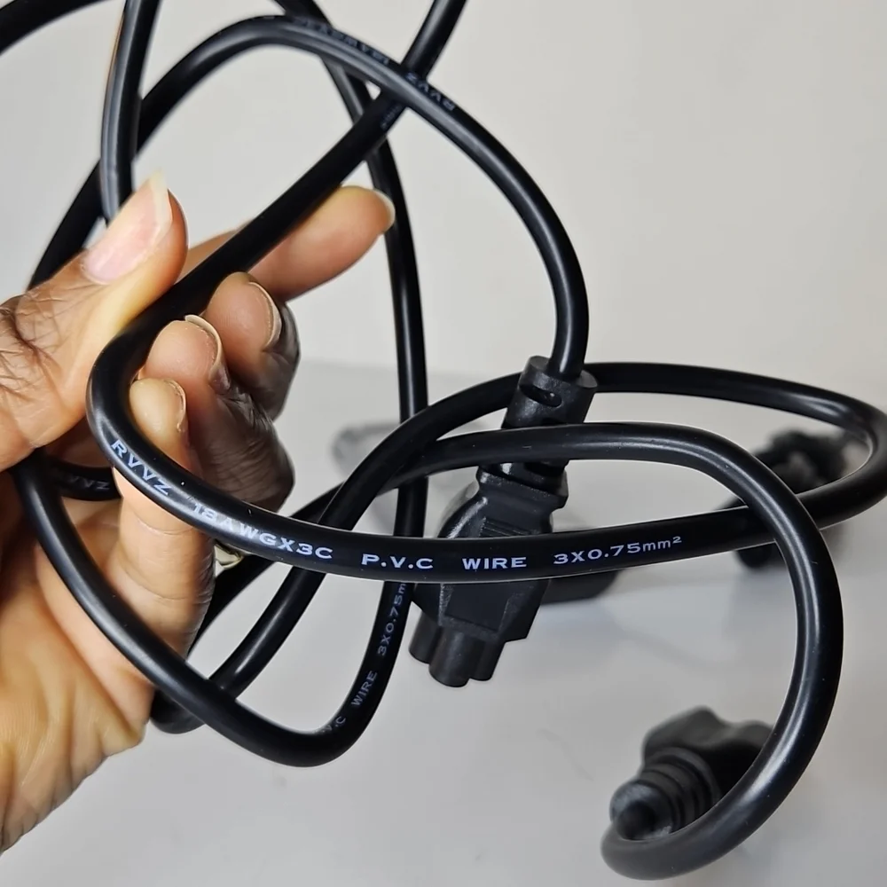 Black Power Adapter with Cable